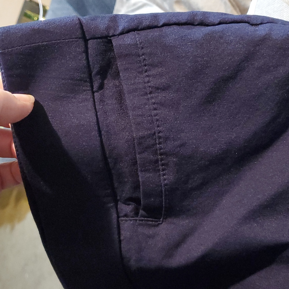 Alfred Dunner Navy Pants Size 16 Women's Flat Front Pull On Elastic Waist Blue - Picture 8 of 8